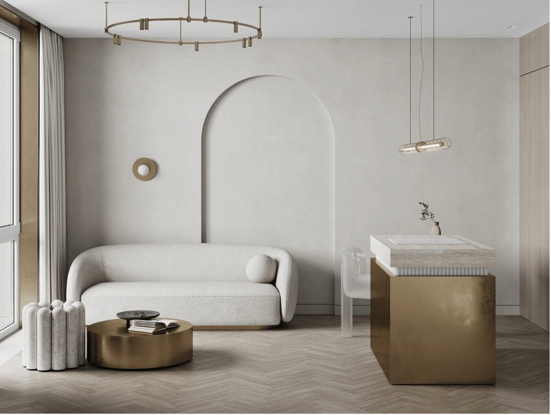 Thiết kế nội thất căn hộ 54m2 thoáng đẹp với kinh phí chưa tới 180 triệu đồng
