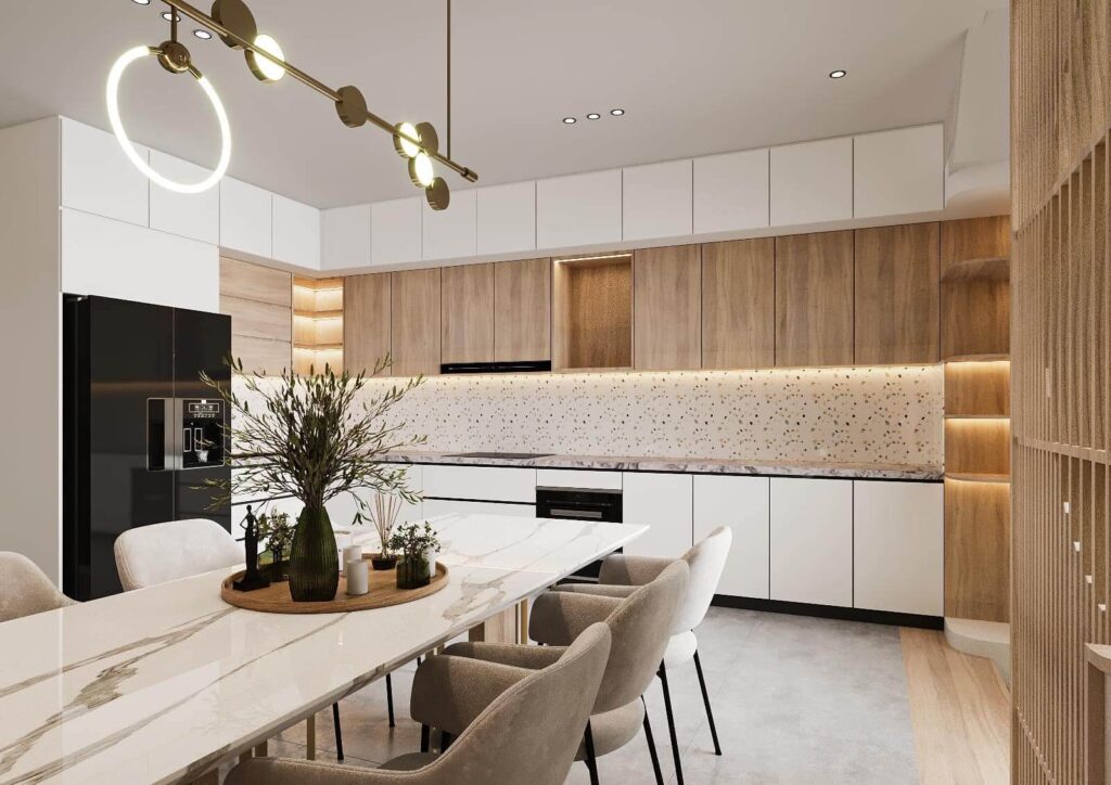 Thiết kế nội thất căn hộ 54m2 thoáng đẹp với kinh phí chưa tới 180 triệu đồng
