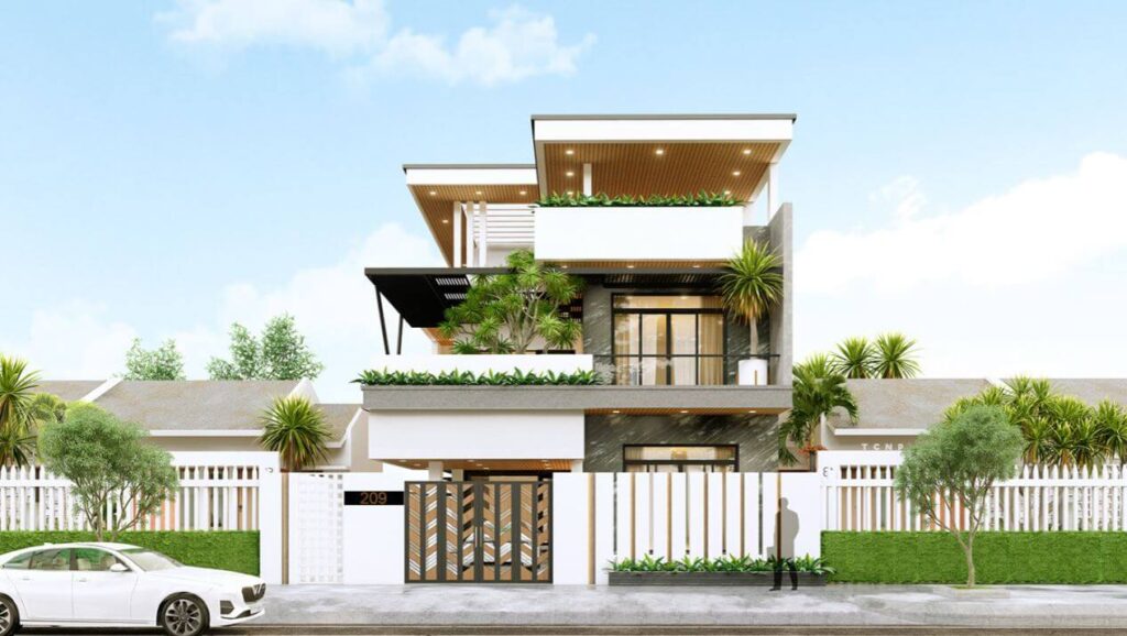 Tư vấn thiết kế nhà 3 tầng kết hợp hồ bơi trên diện tích 170m2