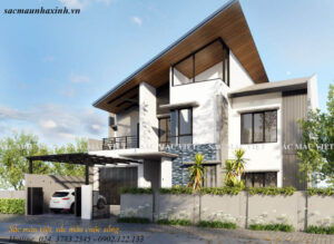 Mẫu thiết kế nhà 3 tầng 90m2 phong cách hiện đại
