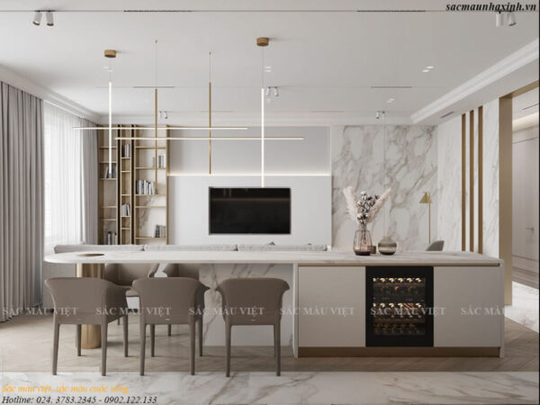 Thiết kế chung cư tiện nghi và ấm chung cho gia đình hiện đại