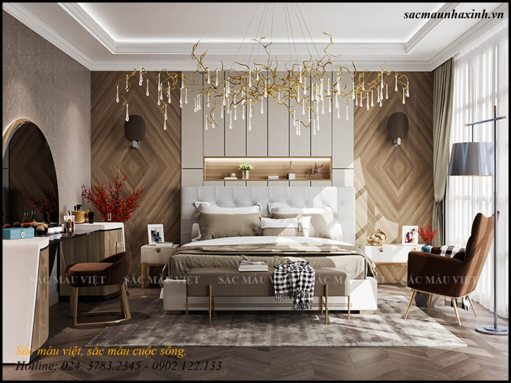 CÁC MẪU VÁCH ỐP ĐẦU GIƯỜNG TRONG PHÒNG NGỦ MASTER ẤN TƯỢNG NHẤT 2023