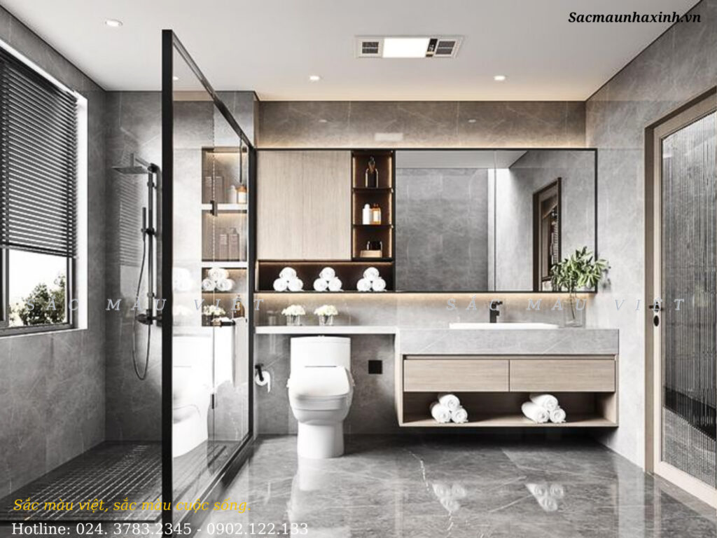 Thiết kế phòng tắm hiện đại.