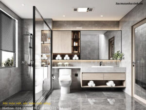 Thiết kế phòng tắm hiện đại.