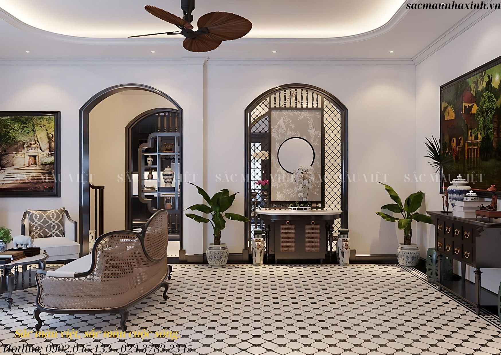 THIẾT KẾ PHÒNG KHÁCH INDOCHINE