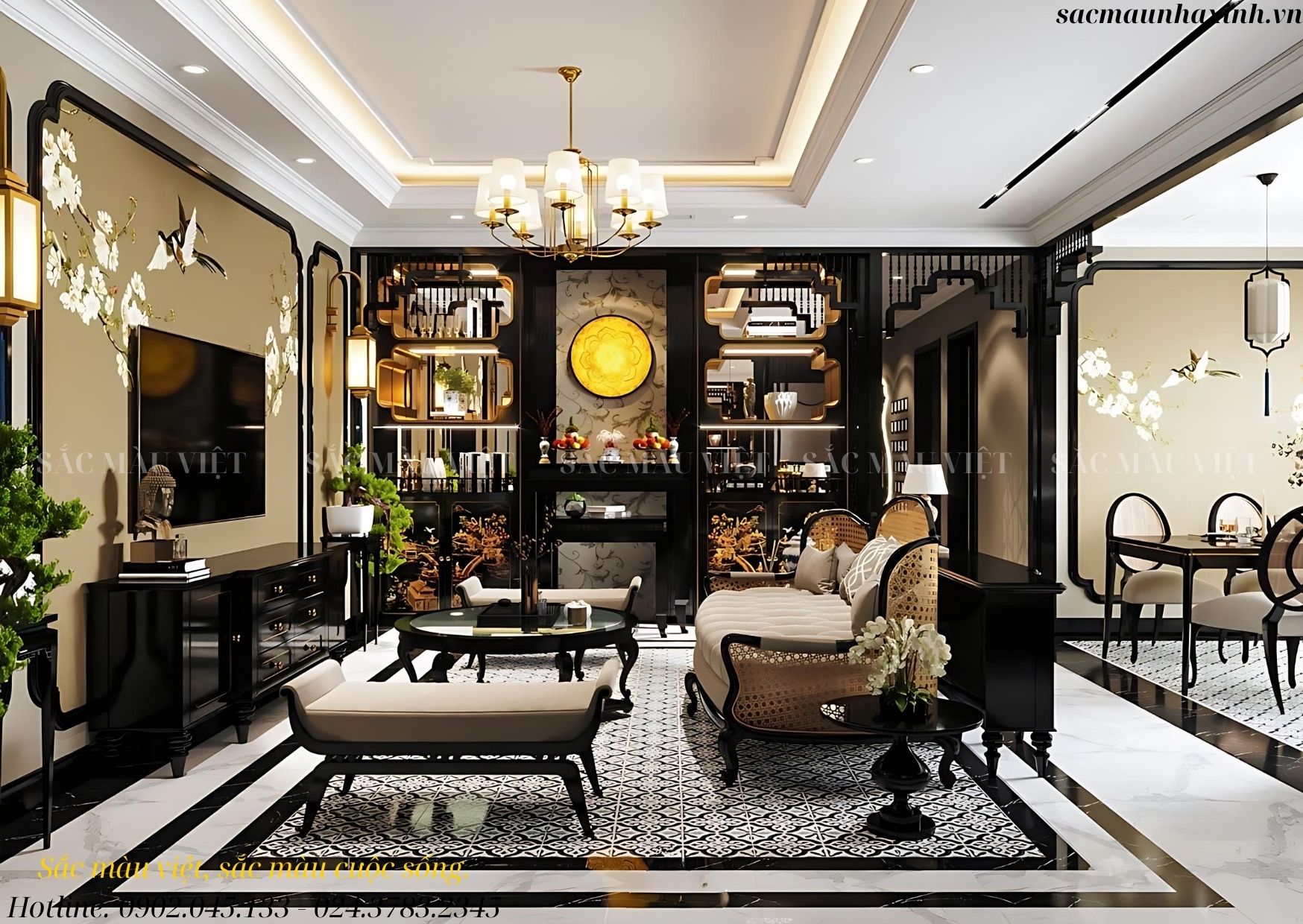 THIẾT KẾ PHÒNG KHÁCH INDOCHINE